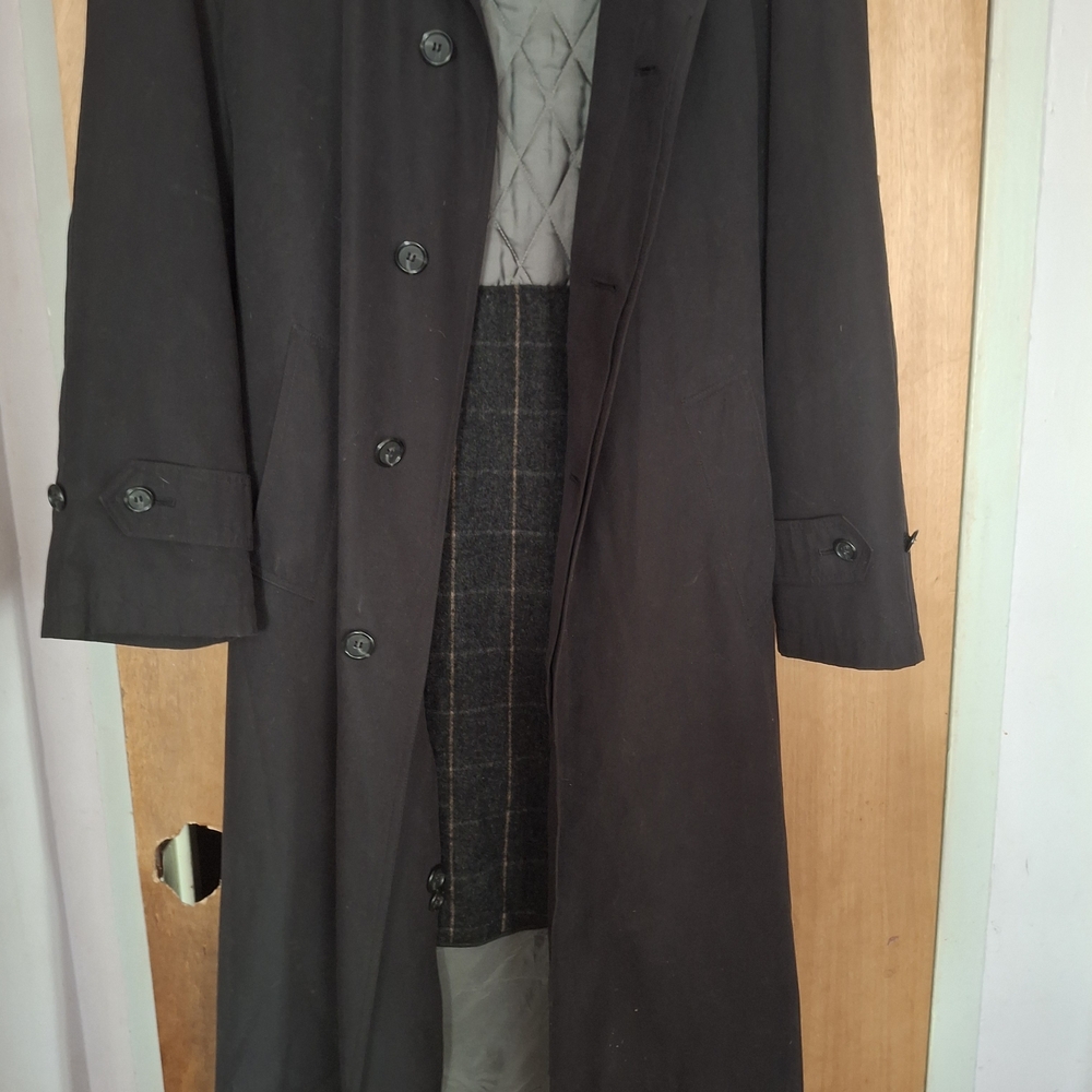 Bill Blass Black Trench Coat